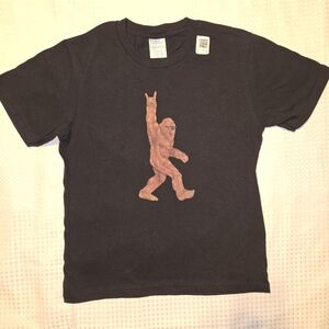 Big Foot T-Shirt Kids S 7/8 Color Black